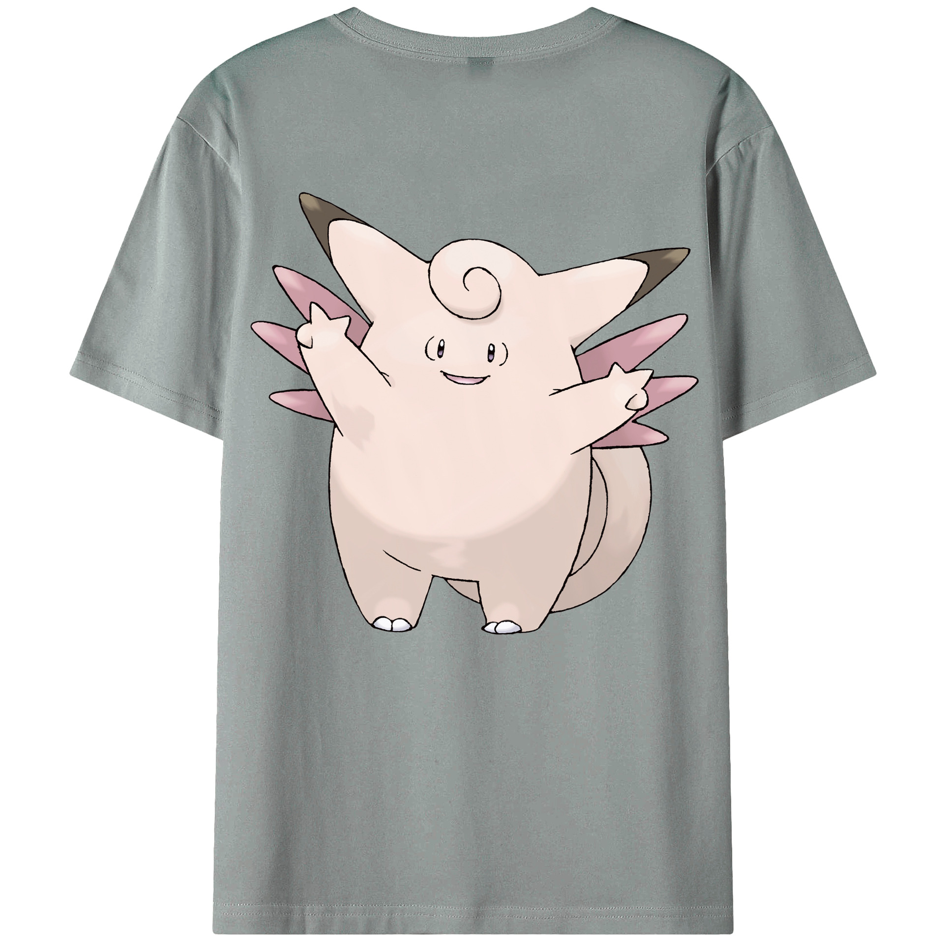 （画像用） ポケットモンスター Pokémon 綿100％ メンズ半袖Tシャツ（バックプリント） 通気性